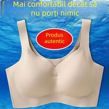 Sutien sport cu cupă completă, cupă turnată ultra-subțire, push-up, fără sârmă, material nylon cu căptușeală din spandex