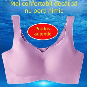 Sutien sport cu cupă completă, cupă turnată ultra-subțire, push-up, fără sârmă, material nylon cu căptușeală din spandex