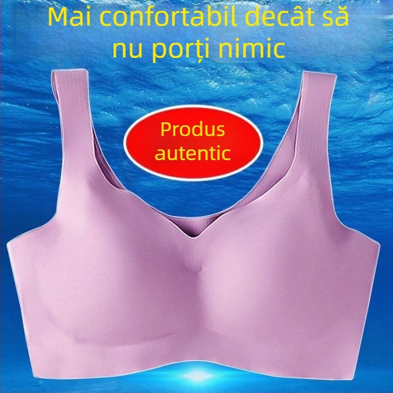 Sutien sport cu cupă completă, cupă turnată ultra-subțire, push-up, fără sârmă, material nylon cu căptușeală din spandex