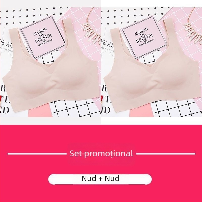 Sutien sport cu cupă completă, cupă turnată ultra-subțire, push-up, fără sârmă, material nylon cu căptușeală din spandex