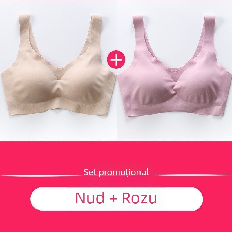 Sutien sport cu cupă completă, cupă turnată ultra-subțire, push-up, fără sârmă, material nylon cu căptușeală din spandex