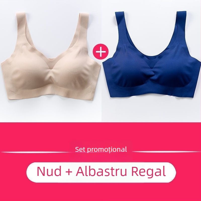 Sutien sport cu cupă completă, cupă turnată ultra-subțire, push-up, fără sârmă, material nylon cu căptușeală din spandex