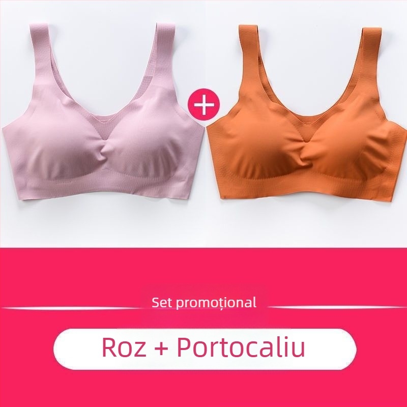 Sutien sport cu cupă completă, cupă turnată ultra-subțire, push-up, fără sârmă, material nylon cu căptușeală din spandex