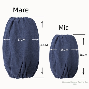 Manșete de protecție pentru pictură pentru copii, din bumbac natural, pânză impermeabilă și respirabilă, uni, imprimare cu logo