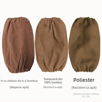 Manșete de protecție pentru pictură pentru copii, din bumbac natural, pânză impermeabilă și respirabilă, uni, imprimare cu logo