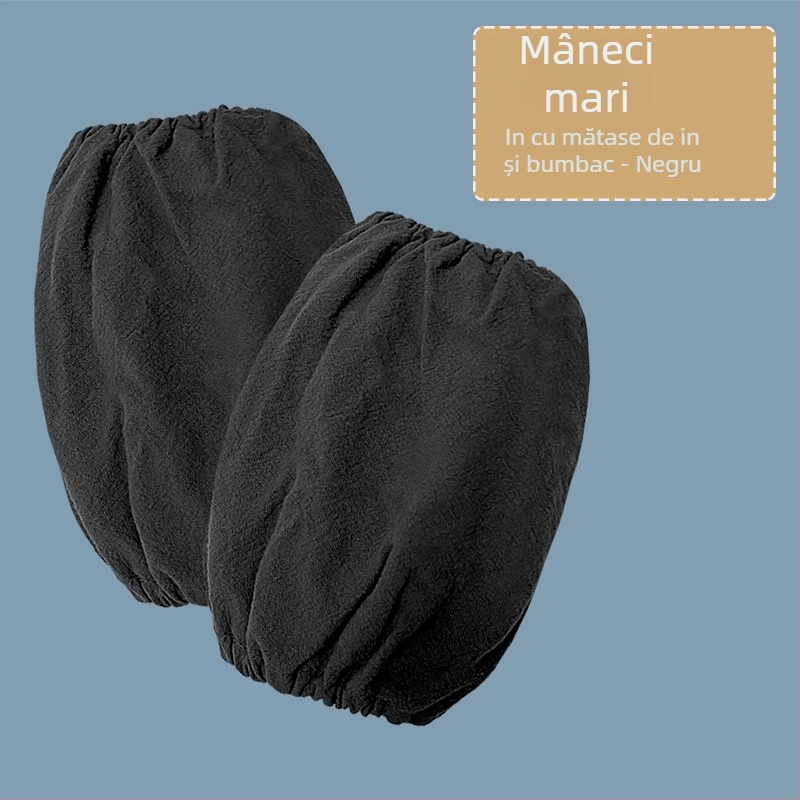 Manșete de protecție pentru pictură pentru copii, din bumbac natural, pânză impermeabilă și respirabilă, uni, imprimare cu logo