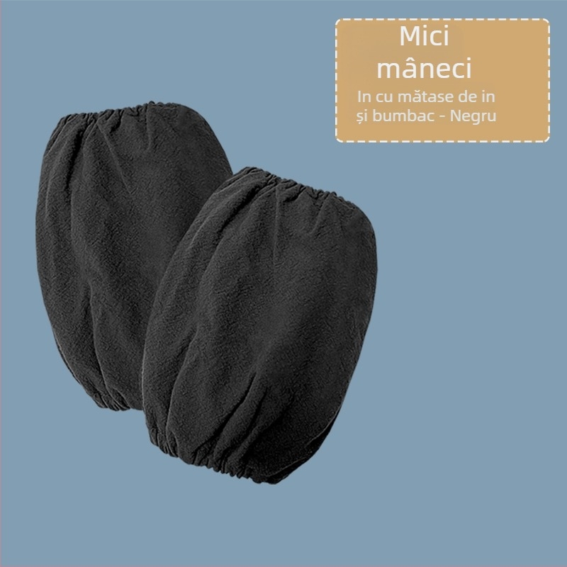 Manșete de protecție pentru pictură pentru copii, din bumbac natural, pânză impermeabilă și respirabilă, uni, imprimare cu logo