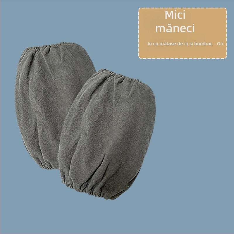 Manșete de protecție pentru pictură pentru copii, din bumbac natural, pânză impermeabilă și respirabilă, uni, imprimare cu logo