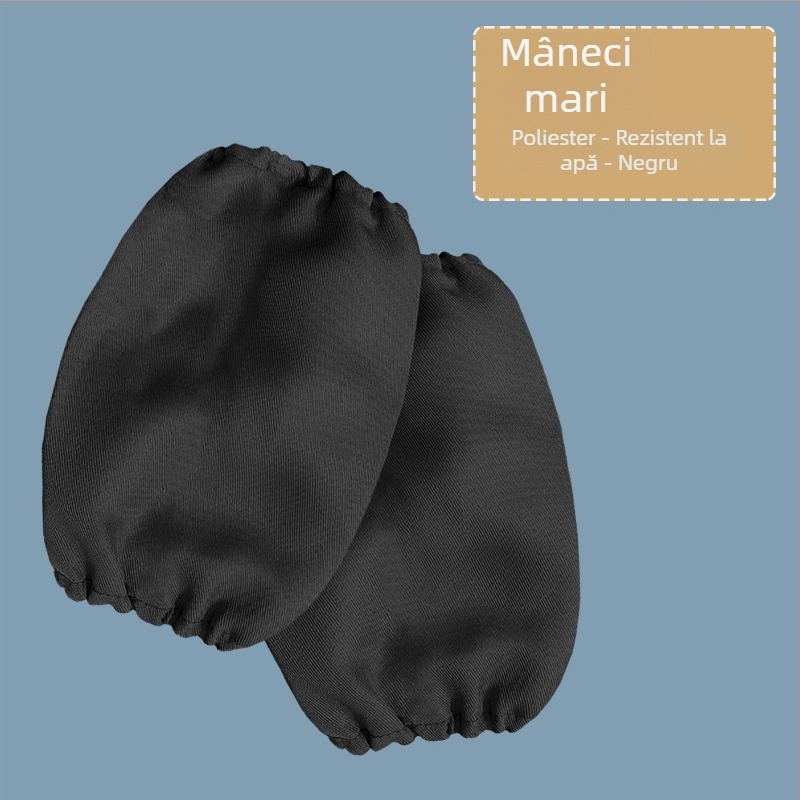 Manșete de protecție pentru pictură pentru copii, din bumbac natural, pânză impermeabilă și respirabilă, uni, imprimare cu logo