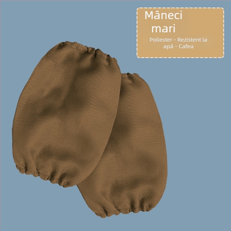 Manșete de protecție pentru pictură pentru copii, din bumbac natural, pânză impermeabilă și respirabilă, uni, imprimare cu logo