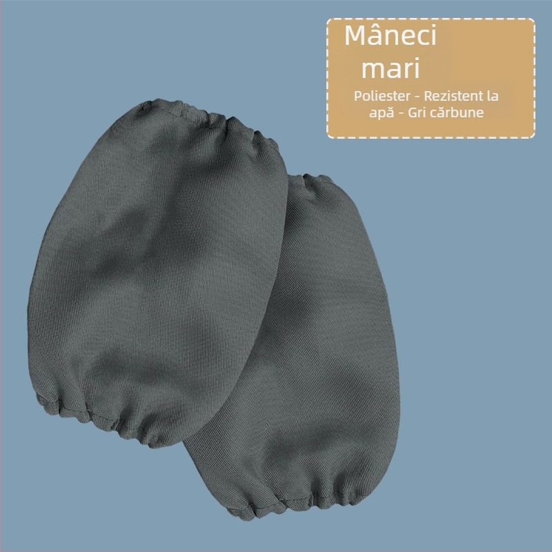 Manșete de protecție pentru pictură pentru copii, din bumbac natural, pânză impermeabilă și respirabilă, uni, imprimare cu logo