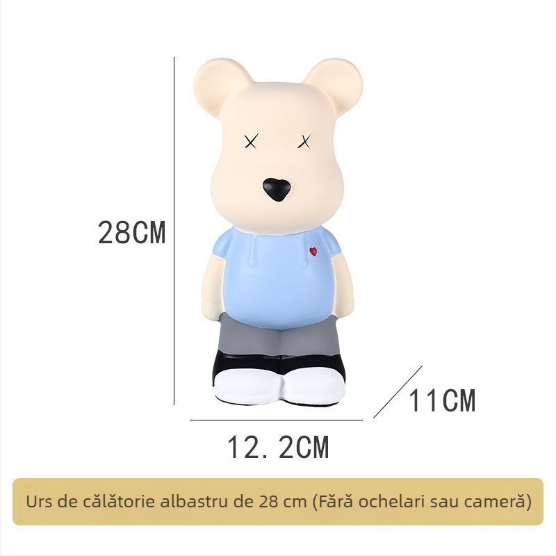 Figură de urs din ceramică, stil nordic (Material: Ceramică; Cadou: Personal; Ocazii: Crăciun, Aniversare)