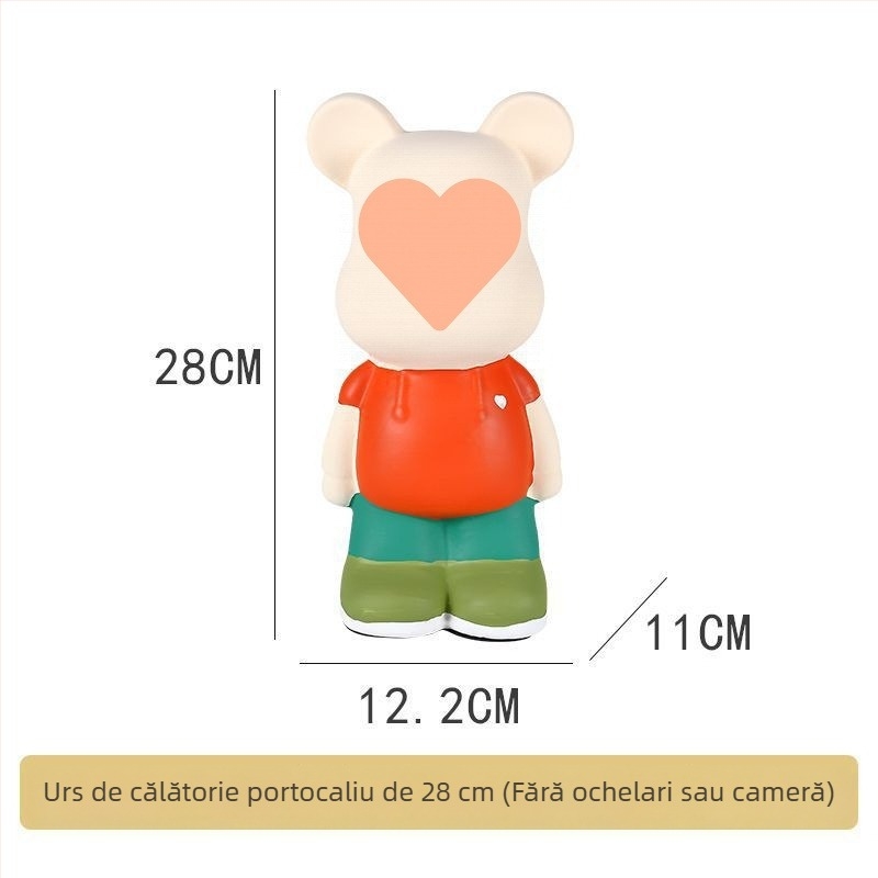 Figură de urs din ceramică, stil nordic (Material: Ceramică; Cadou: Personal; Ocazii: Crăciun, Aniversare)