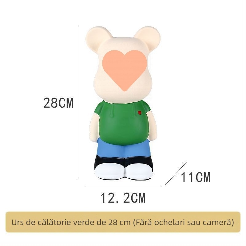 Figură de urs din ceramică, stil nordic (Material: Ceramică; Cadou: Personal; Ocazii: Crăciun, Aniversare)