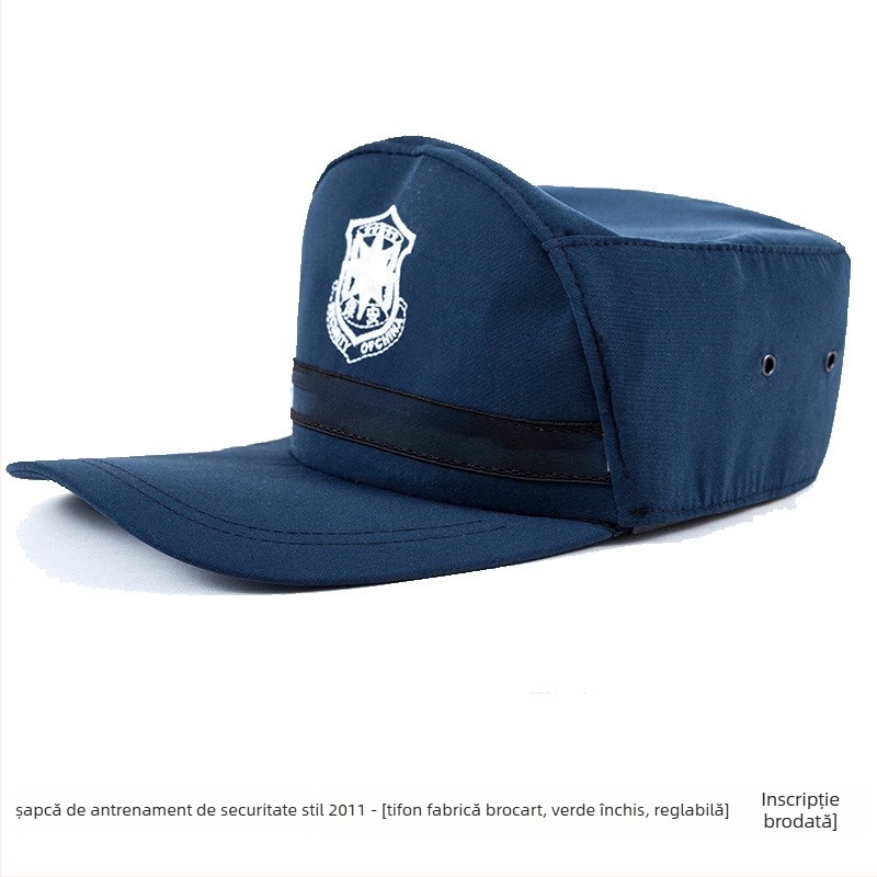 Șapcă de securitate cu cozoroc – unisex, lână/felt, țesătură twill, monocromă, brodată