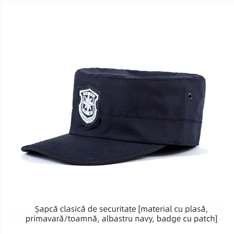 Șapcă de securitate cu cozoroc – unisex, lână/felt, țesătură twill, monocromă, brodată