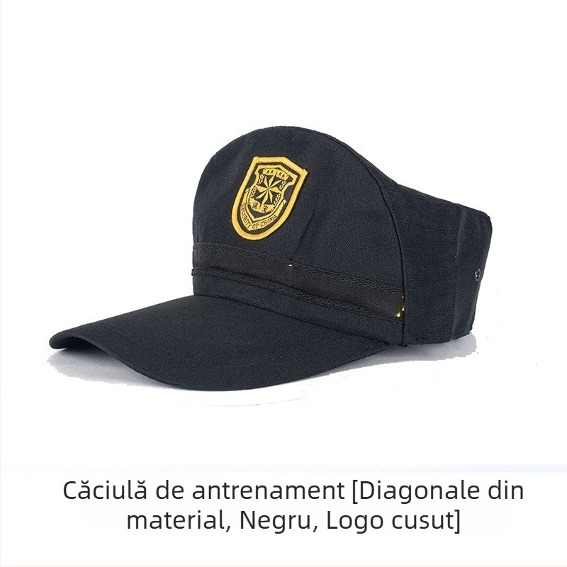 Șapcă de securitate cu cozoroc – unisex, lână/felt, țesătură twill, monocromă, brodată