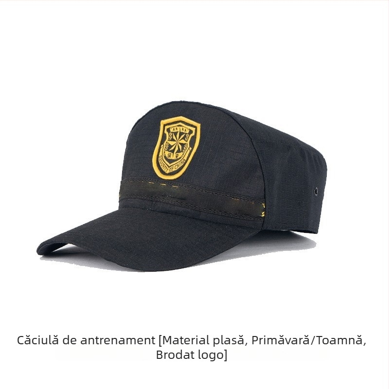 Șapcă de securitate cu cozoroc – unisex, lână/felt, țesătură twill, monocromă, brodată