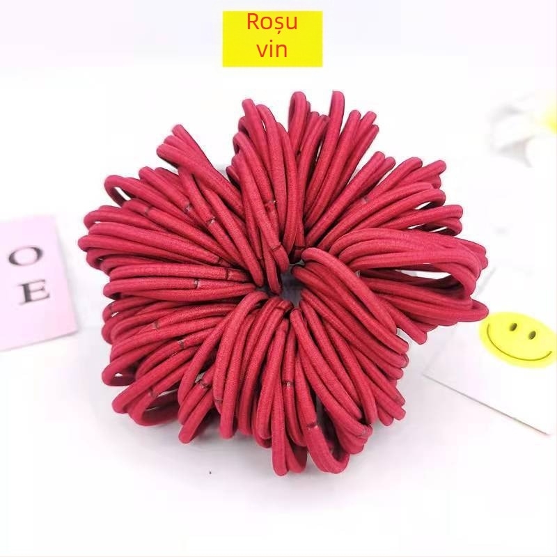 Elastic pentru păr din cauciuc - elasticitate înaltă, realizat manual, design original, fibră poliesterică