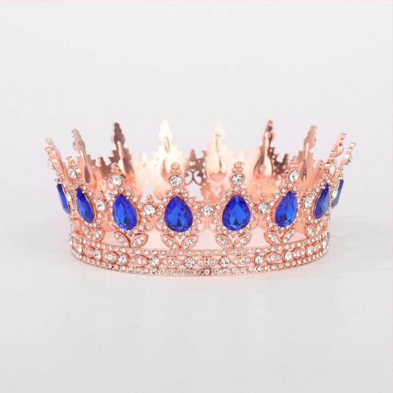 Coroană pentru cap din aliaj cu Rhinestone, placare aur sau argint, electroplating – stil feminin