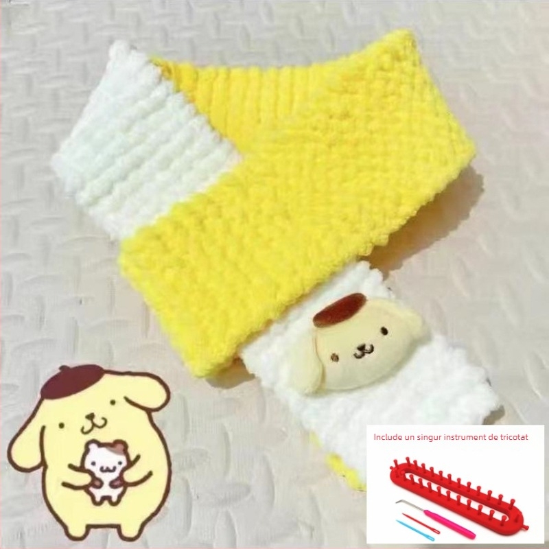 Kit de tricotat fular manual — fir acrilic 100%, tors 7s, fir monocord, formă de fir: tuan line, pentru tricotat manual