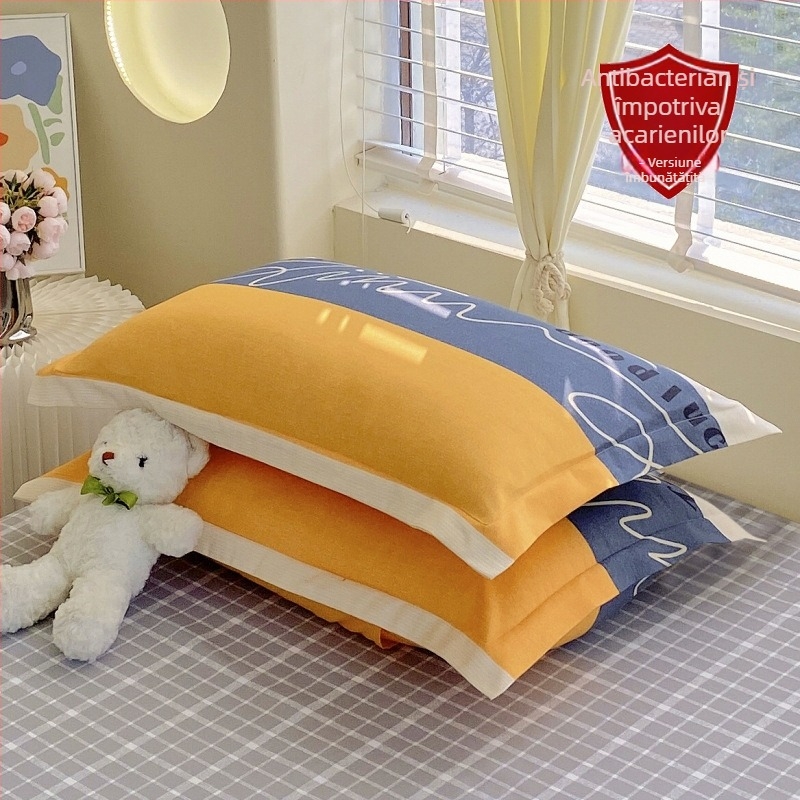 Fețe de pernă – poliester satinat, imprimare și vopsire reactive, personalizabil, stil modern minimalist