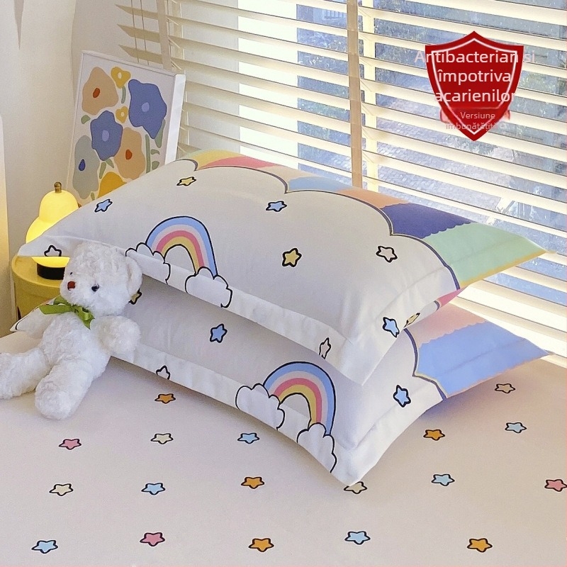 Fețe de pernă – poliester satinat, imprimare și vopsire reactive, personalizabil, stil modern minimalist