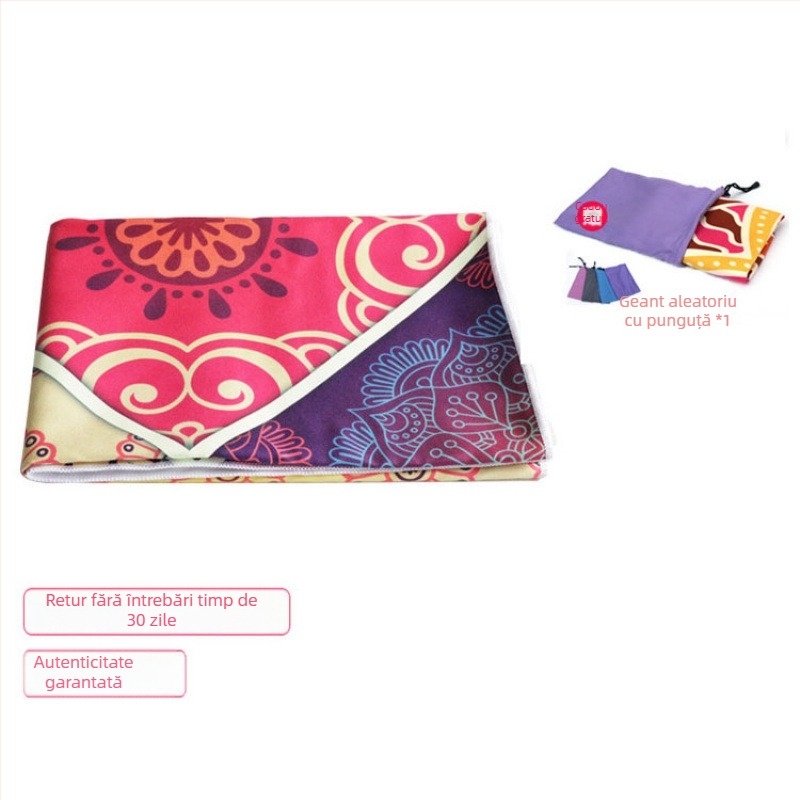 Prosop de yoga antiderapant cu model imprimat — Brand Yuqi, Model 2nHFceBp