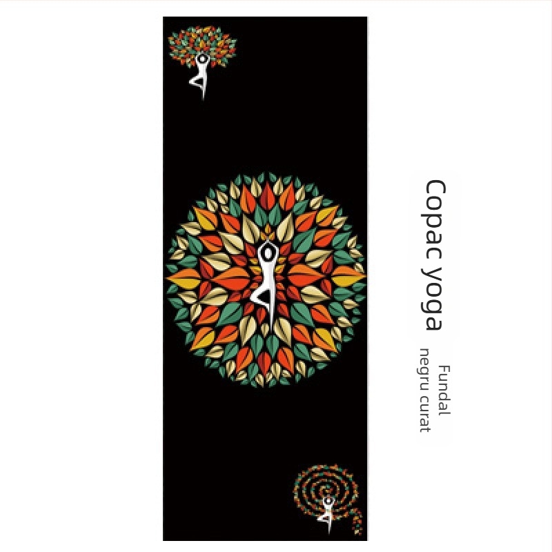 Prosop de yoga antiderapant cu model imprimat — Brand Yuqi, Model 2nHFceBp