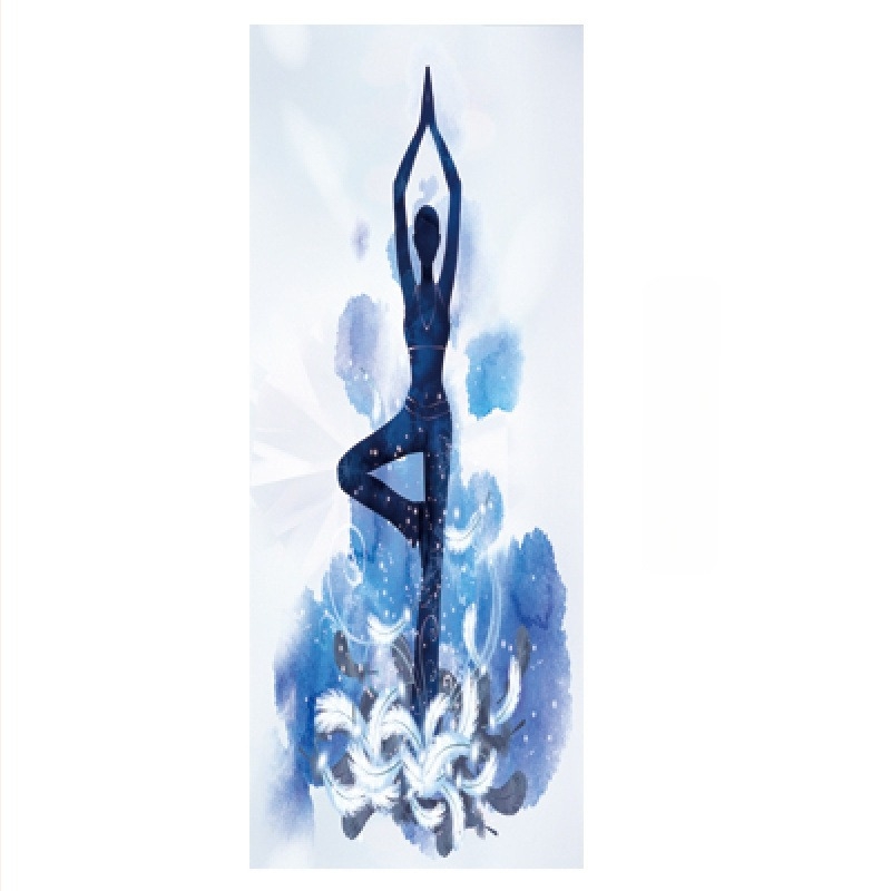 Prosop de yoga antiderapant cu model imprimat — Brand Yuqi, Model 2nHFceBp