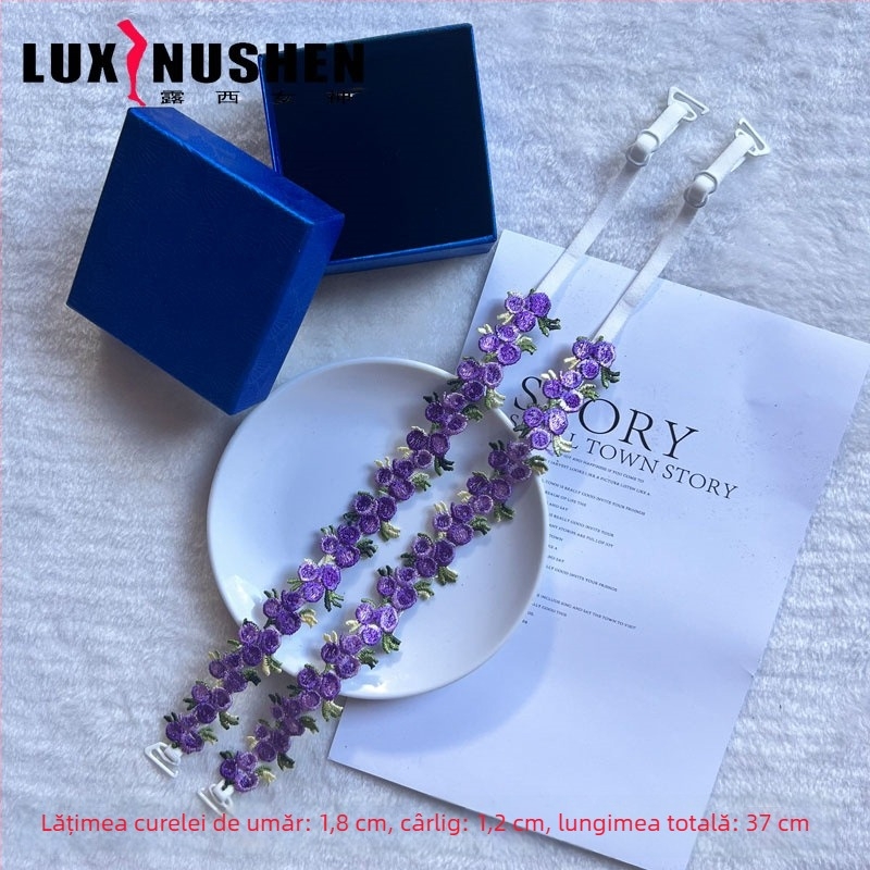 Rochie-slip brodată cu dantelă și bretele subțiri, nailon, detalii transparente, lansare primăvara 2024