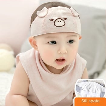 Șapcă de bebeluș din bumbac, respirabilă și ușoară, design subțire, pentru 0–12 luni, primăvară, broderie