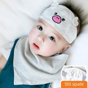 Șapcă de bebeluș din bumbac, respirabilă și ușoară, design subțire, pentru 0–12 luni, primăvară, broderie