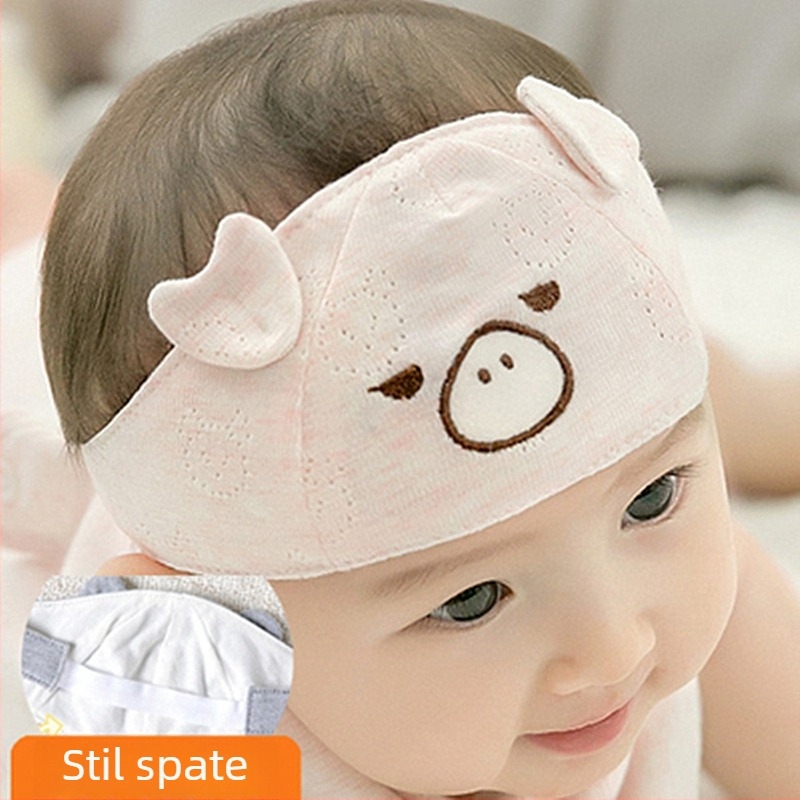 Șapcă de bebeluș din bumbac, respirabilă și ușoară, design subțire, pentru 0–12 luni, primăvară, broderie