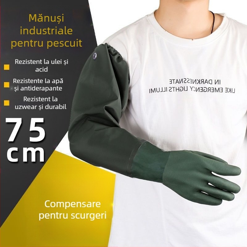 Mănuși industriale pentru pescuit – rezistente la ulei, impermeabile, antiderapante, rezistente la acizi și baze, rezistente la uzură