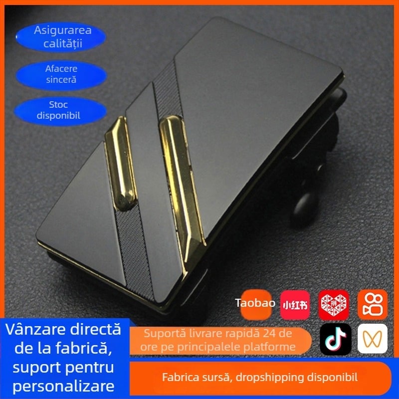 Cataramă automată pentru curea din aliaj, dreptunghiulară, lățime 3,3–3,5 cm, stil business