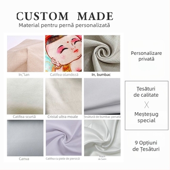 Husă de pernă din in cu umplutură PP bumbac – personalizabilă, stil simplu și modern, imprimare logo disponibilă, pentru living, dormitor, birou