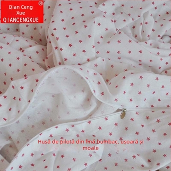 Cuvertură pentru pilotă din bumbac, imprimeu floral, imprimare digitală, stil minimalist modern