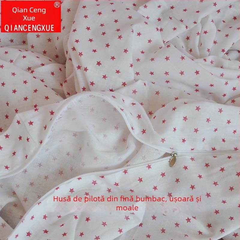 Cuvertură pentru pilotă din bumbac, imprimeu floral, imprimare digitală, stil minimalist modern