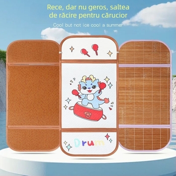 Covoraș pentru căruciorul bebelușului, vară, respirabil, universal, cu două fețe din ice silk