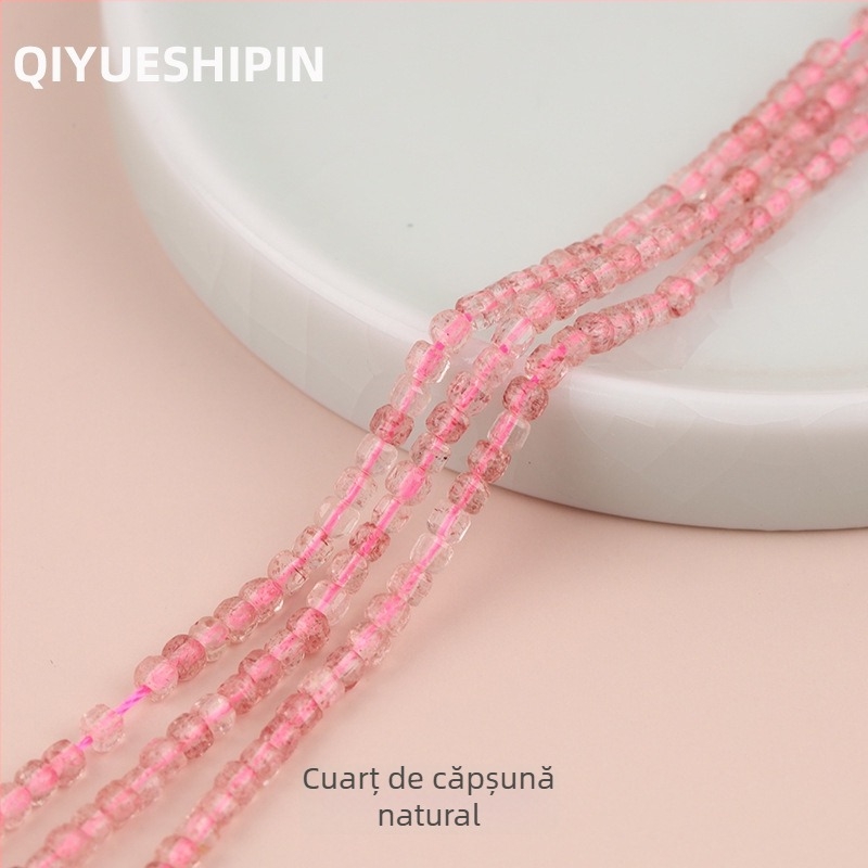 Mărgele din cristal natural – mărgele libere – tăiere și șlefuire a pietrei brute – model natural – origine Guangzhou