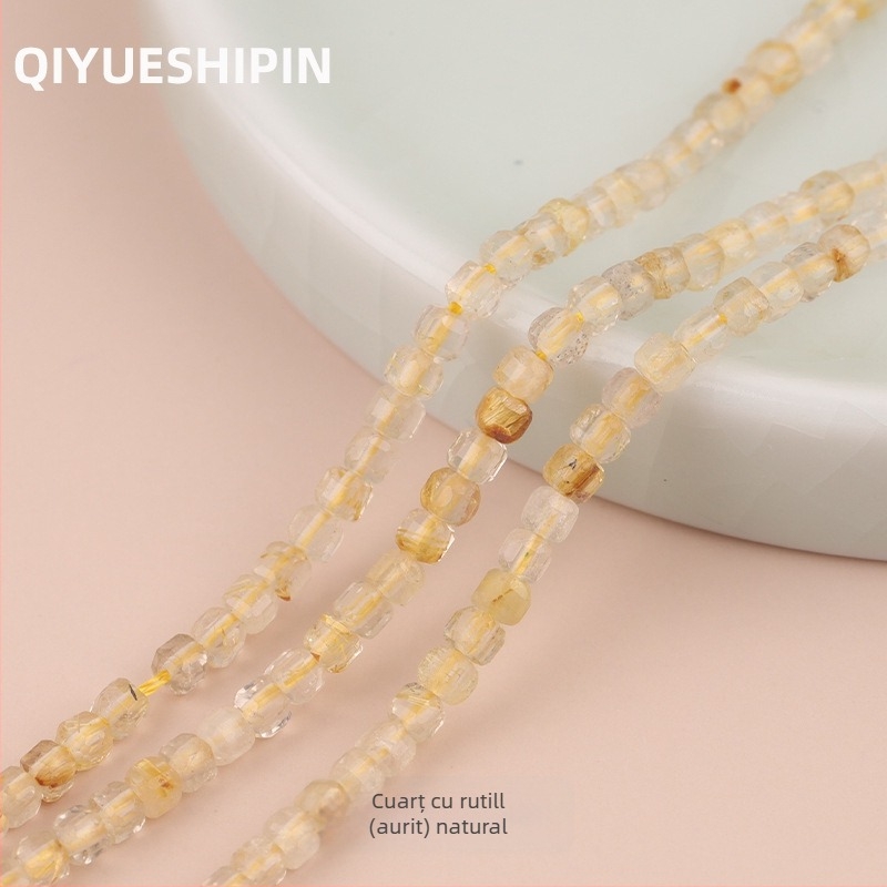 Mărgele din cristal natural – mărgele libere – tăiere și șlefuire a pietrei brute – model natural – origine Guangzhou