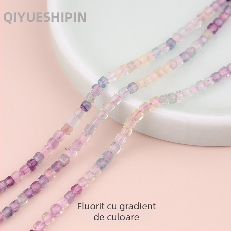 Mărgele din cristal natural – mărgele libere – tăiere și șlefuire a pietrei brute – model natural – origine Guangzhou