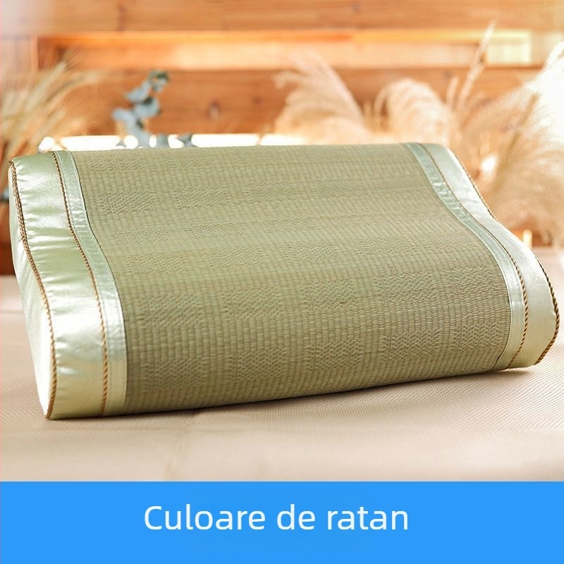 Feță de pernă din bumbac, țesătură simplă, vopsire reacitivă, stil modern minimalist.