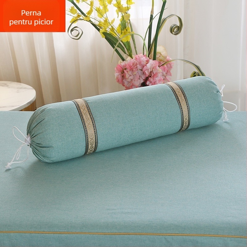 Perne pentru picior cilindrice extinse, în stil european – detașabile și lavabile, umplutură din mătase, set de patru piese