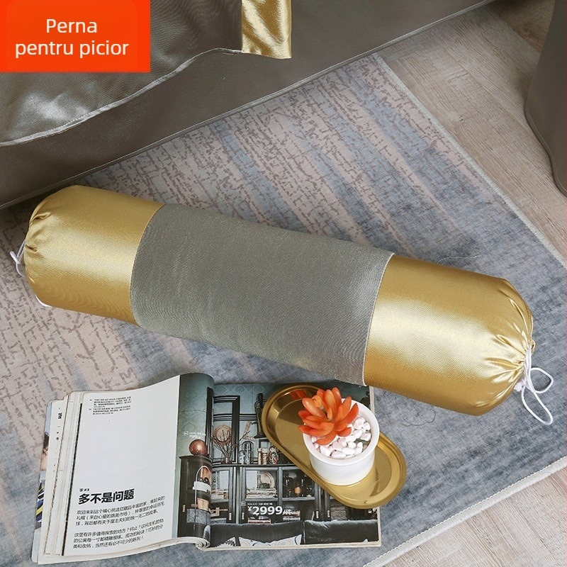 Perne pentru picior cilindrice extinse, în stil european – detașabile și lavabile, umplutură din mătase, set de patru piese
