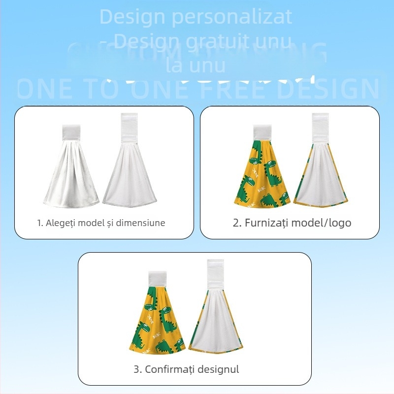 Prosop de mână din microfibră, personalizabil, 50–80 g, 32 fibre, proces de imprimare