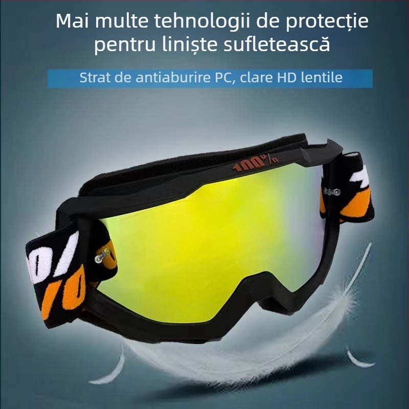 Ochelari pentru motocicletă și off-road pentru ciclism, ramă TR90, a doua generație, lentile interschimbabile, compatibile cu banda pentru cap, ochelari de ciclism