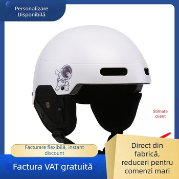  Cască de schi cu protecție integrată a capului, coajă ABS și căptușeală EPS, potrivită atât pentru copii, cât și pentru adulți