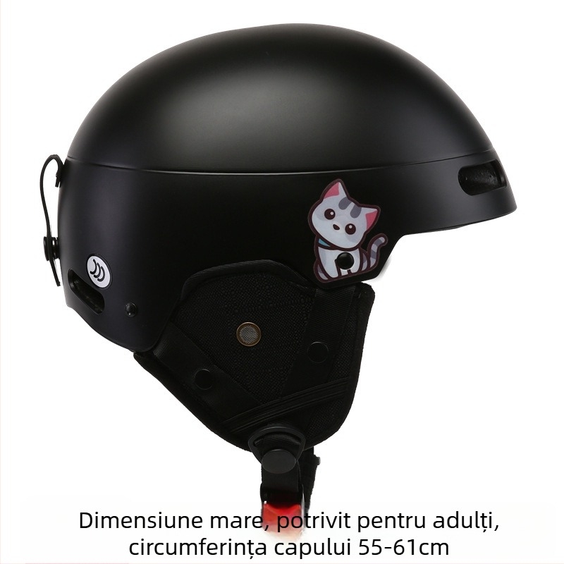  Cască de schi cu protecție integrată a capului, coajă ABS și căptușeală EPS, potrivită atât pentru copii, cât și pentru adulți